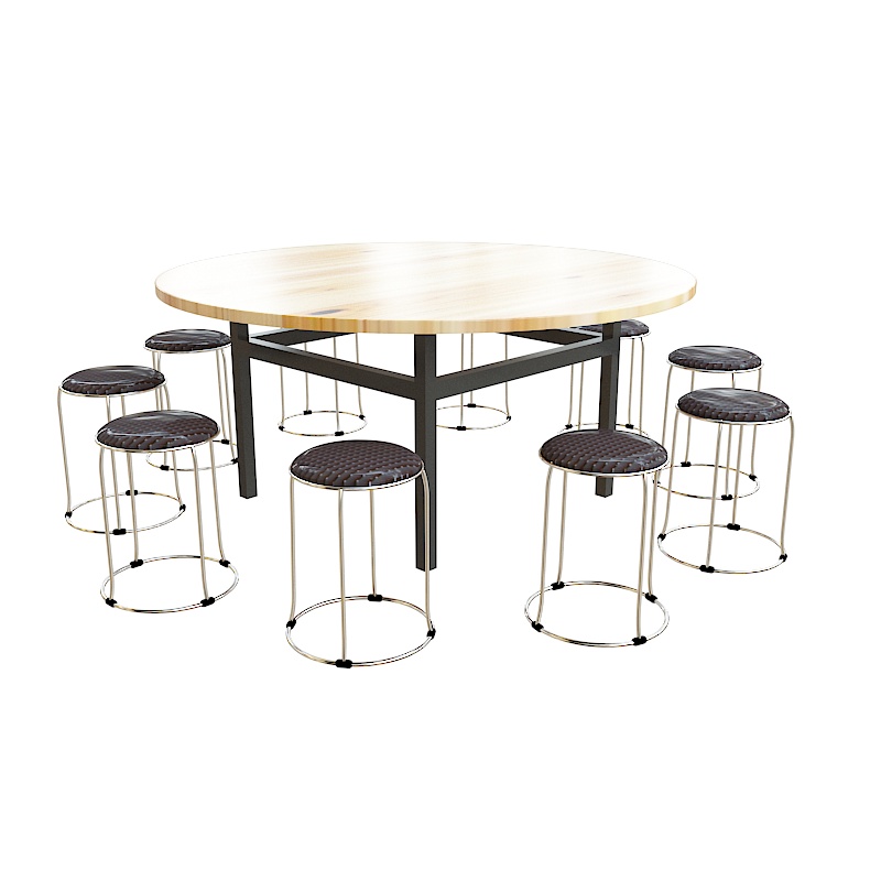 圆凳（棕鳄鱼皮色）